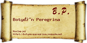 Botyán Peregrina névjegykártya